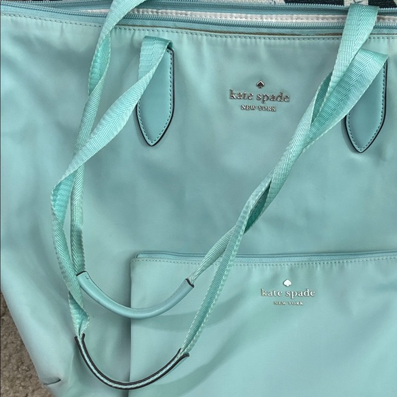 Kate Spade Light Blue Tote and Pouch Set nylon - Picture 3 of 8